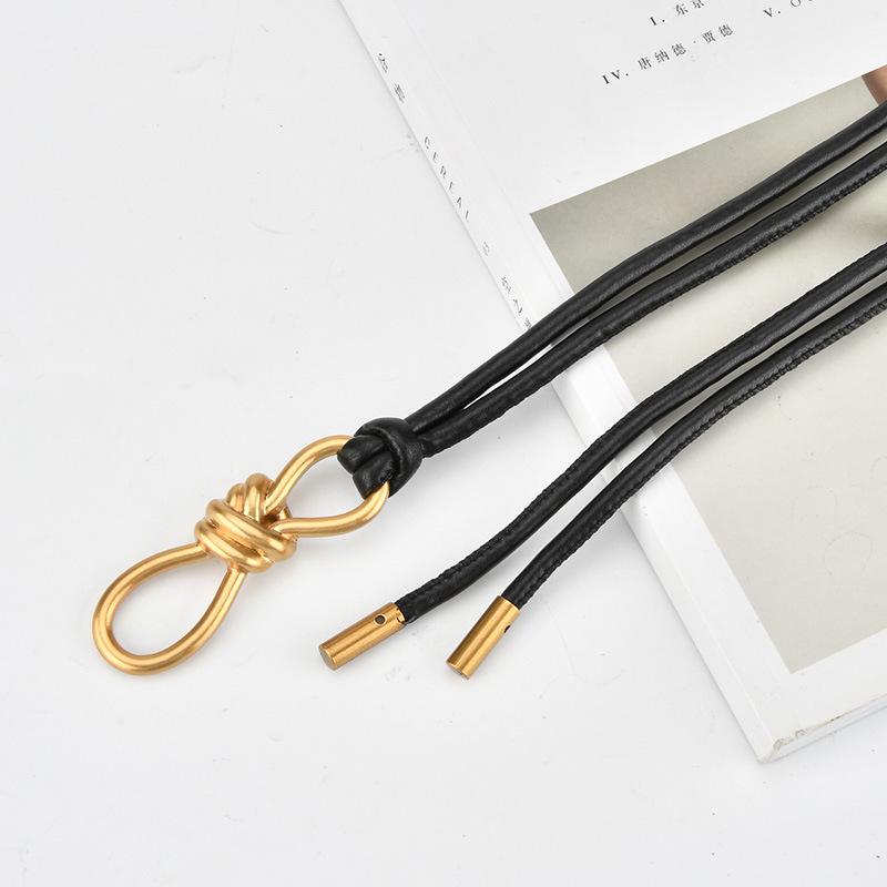 Korean Style Braided Waist Rope Women's Suit Dress Waist Dress High-end Accessories European and American Knotted Belt Girls