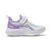 Li Ning Kids Comfortable Non-Slip Wear-Resistant Low-Top Casual Shoes Kids Casual Shoes Purple White YKAU020-4