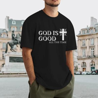 God Is Good Shirt Christian Jesus Cross T Shirts for Men Religious Faith Inspirational Vintage Oversized Graphic Tees