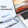 USB 3.2 Type C Extender Cable 20Gbps 8K HDR Video Support for Thunderbolt 3 4 External SSD Hard Drive Adapter