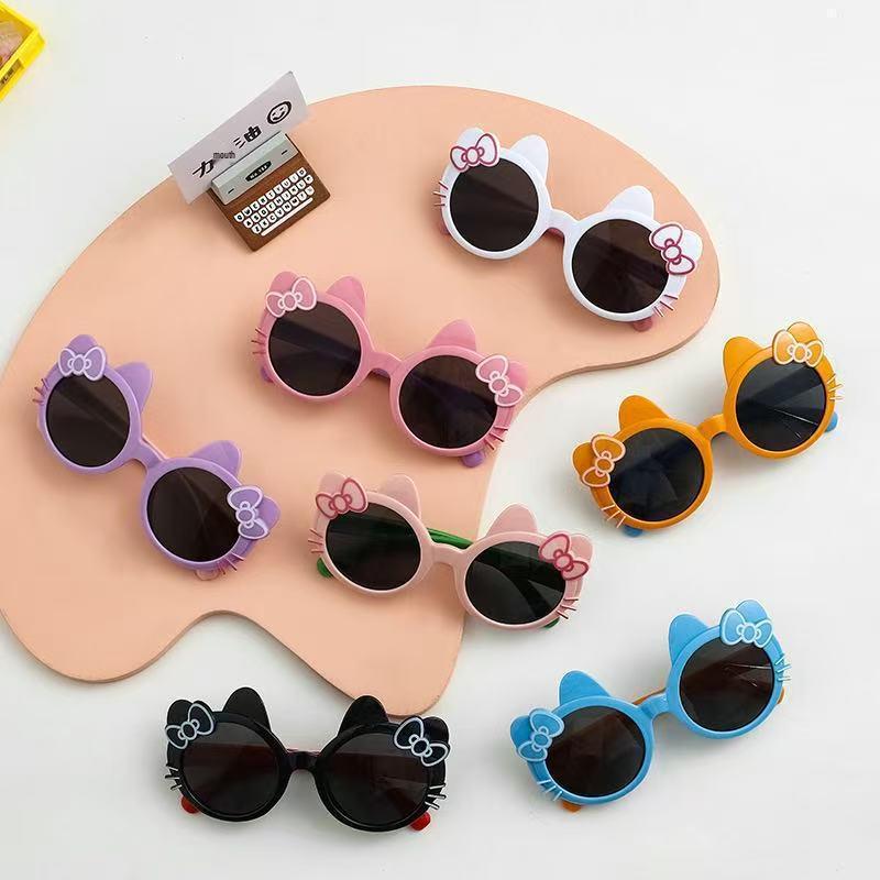 Kids' Adorable Kitty Cat Sunglasses with Bow and UV Protection