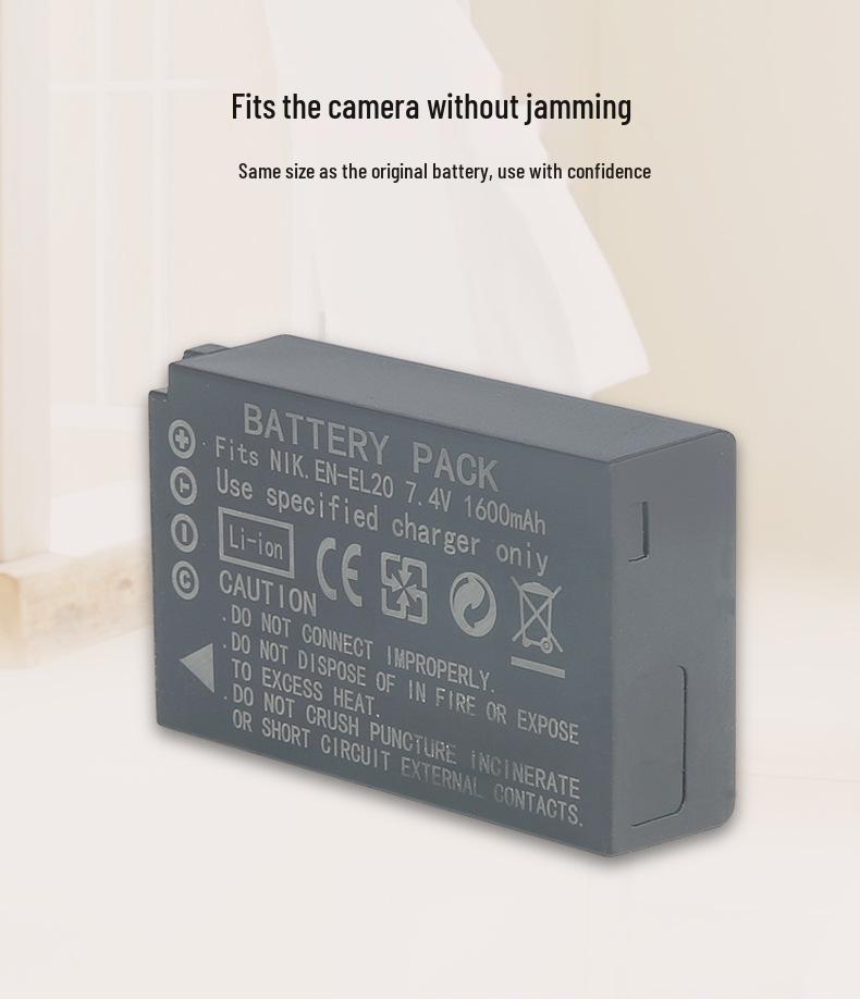 EN-EL20 Battery for Nikon Coolpix A, J1, J2, J3, S1, AW1, V3 Mirrorless Cameras