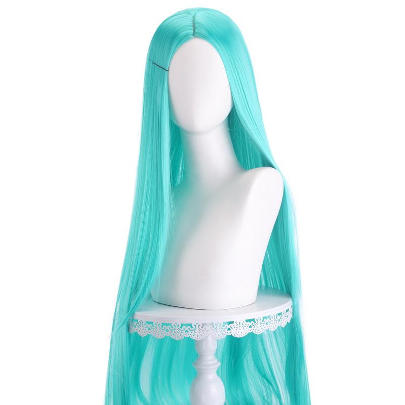 

100 см длинный прямой парик для косплея с центральным пробором, светлый, розовый, красный, фиолетовый, термостойкие синтетические волосы One Size