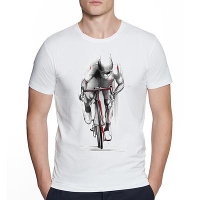 Magliette da Uomo Bici Usurata Scheletro bicicletta Manica Corta Creative ciclismo arte Magliette Moda Teschio Design Top streetwear Magliette