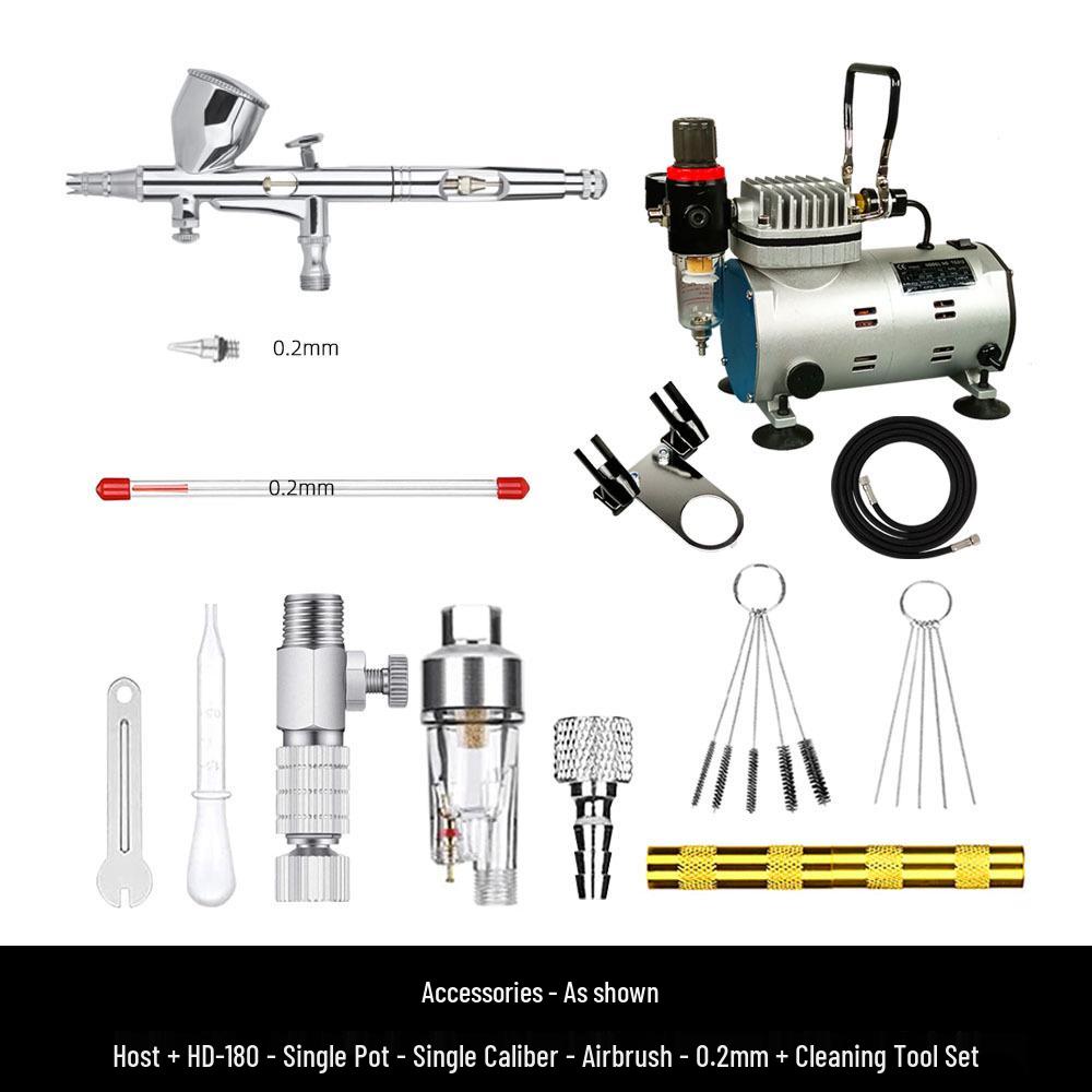 Model Painting Airbrush Kit with Silent Mini Compressor