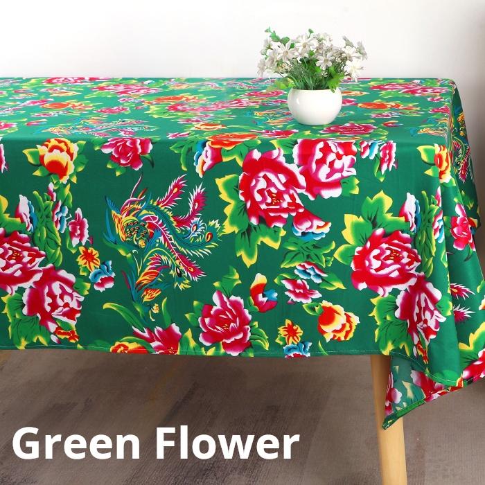 Ethnic Style Print Northeastern Large Flower Cloth Tablecloth Party Bar Teahouse Tablecloth Restaurant Chinese Style Tablecloth