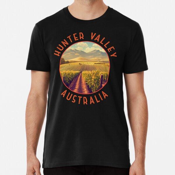 

Hunter Valley Australia Retro Distressed Cir S to 5XL Made in the AU/USA T-Shirt 2XL