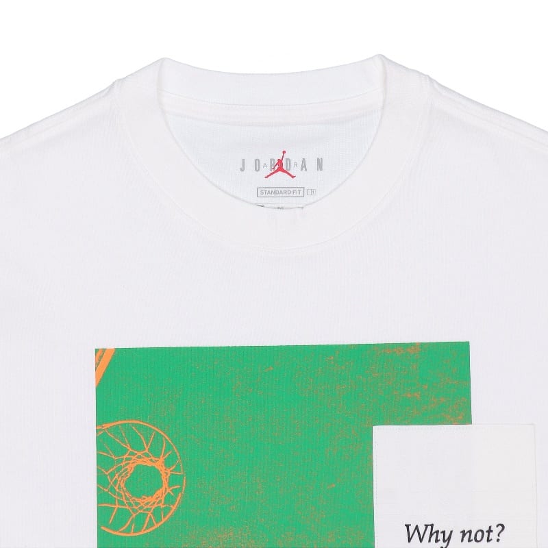 Jordan Why Not T Shirts Men's White Crew Neck Moderate Straight Fit DC3248-100