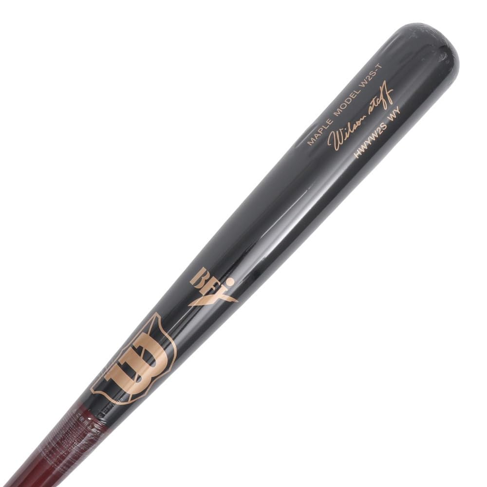 Wilson Hardball Wooden Bat WS (Wilson Staff) Maple High Density W2S-T Type RedwoodBlack 8488 WBW20060108488HWYW2S