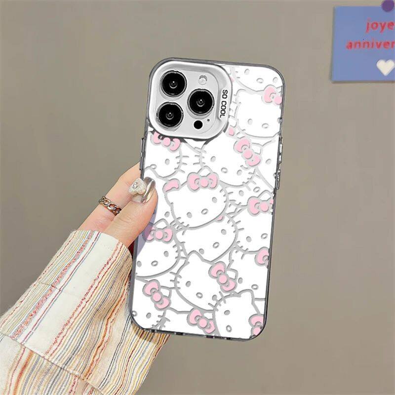 Pink Hello Kitty Case For Samsung Galaxy S25 S24 S23 S22 S21 S20 Plus Ultra FE A55 A35 A54 A53 A15 A52 A52S Cute Matte IMD Cover