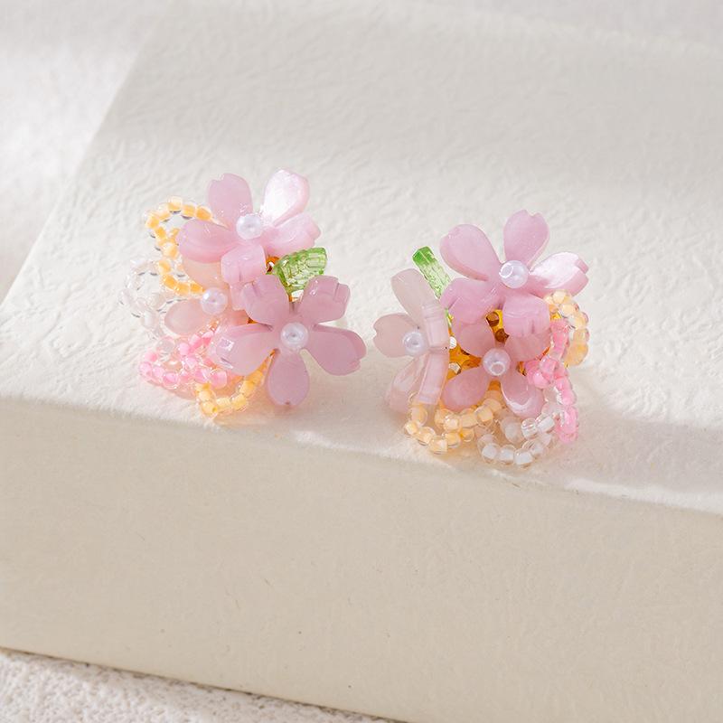 Exquisite Fairy Beaded Flower Earrings - Cute, Lively & Versatile Accessories