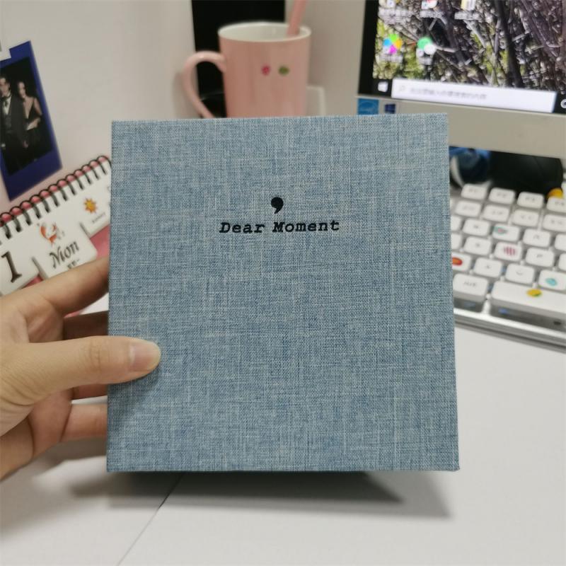 Albums Exquisite Cotton Linen Photo Album Instax Memory Book For Cards Protectors 1415  3cm Card Book Loose-leaf Album 3 Inch