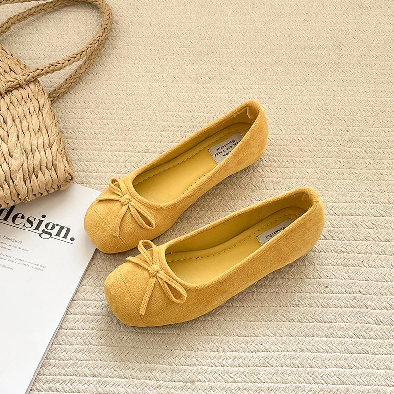 

Gentle ballet ladyshoes flats 2025 new soft-soled Mary Jane single shoes red single shoes autumn small fragrant women s shoes 35 жёлтый