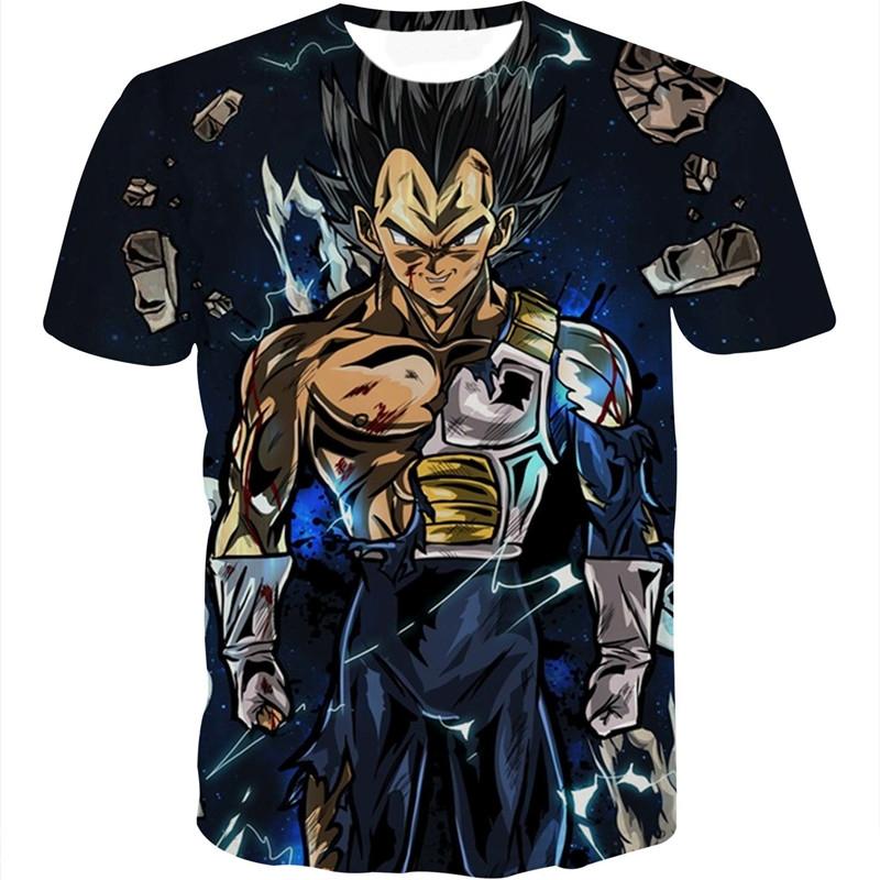 Dragon Ball Super Saiyan VEGETA Printed Men s Fashion Dragonball Short Sleeve T-Shirt Dragon Ball Z T-shirt XXS