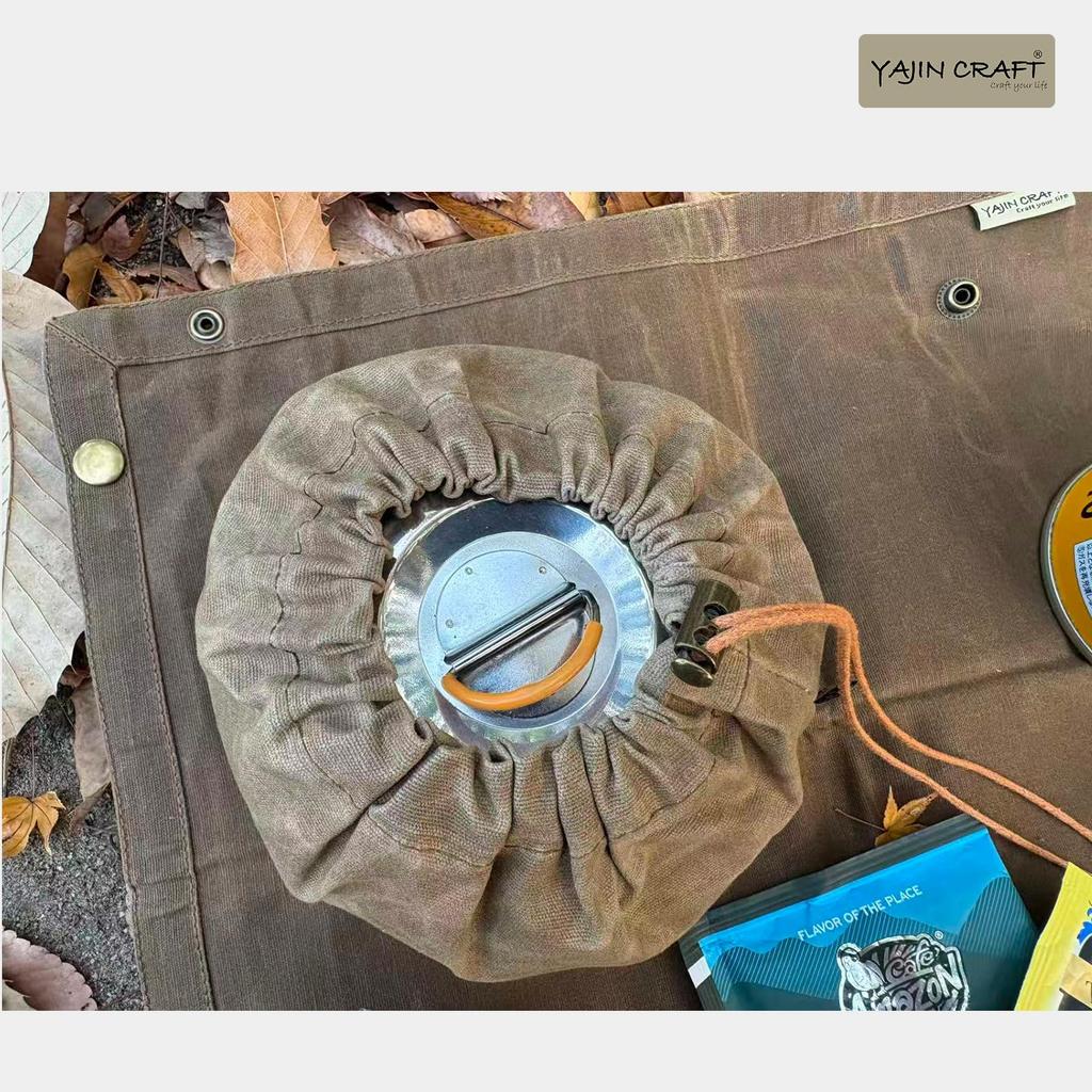 YAJIN CRAFT Kettle Storage Bag, BBQ, Picnic, Outdoor Camping Gear