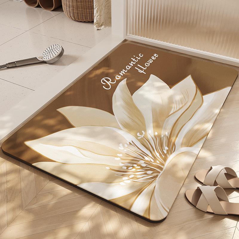 Used Windflower Diatom Mud Floor Mat – Stain-Resistant, Non-Slip, Quick-Dry, Water-Absorbent, Easy Clean Foot Mat for Sink