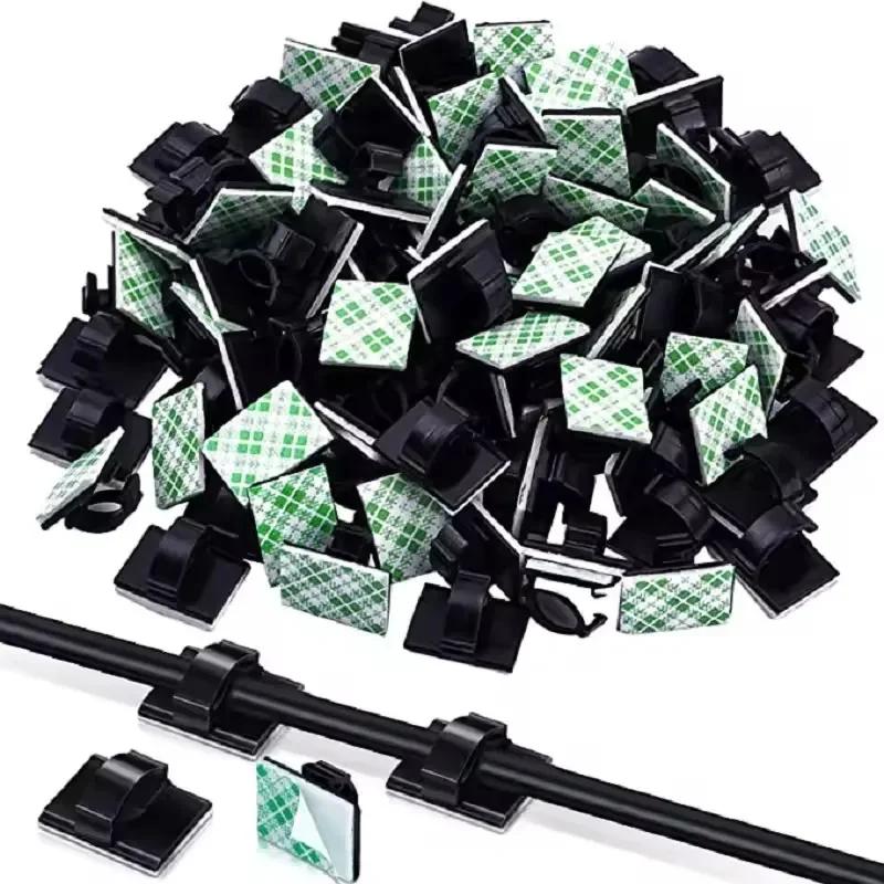Adhesive Car Cable Charger Line Clasp Wire Cord Clip Wall Clamp Holder Management Data Line Winder Fastener Tie Fixer Organizer