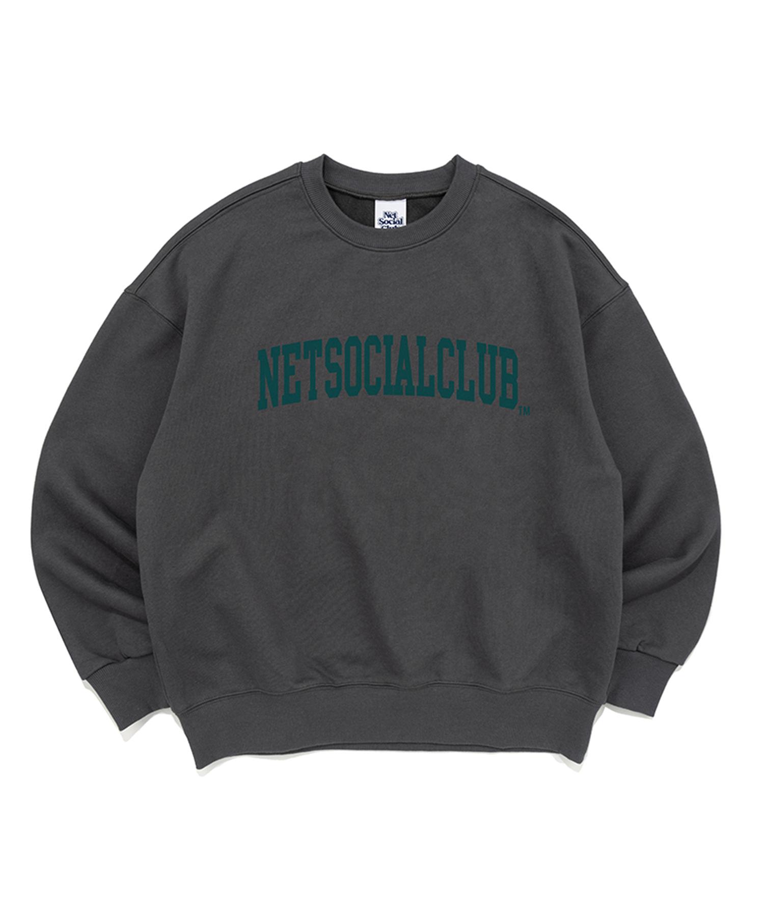 Свитшоты с логотипом-аркой Net Social Club (Древесный уголь) Charcoal/S