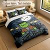 3Pcs Bedding Set Custom Name Text, 1 Sheet 2 Pillowcases Home Bed DecorFrankenstein's Monster