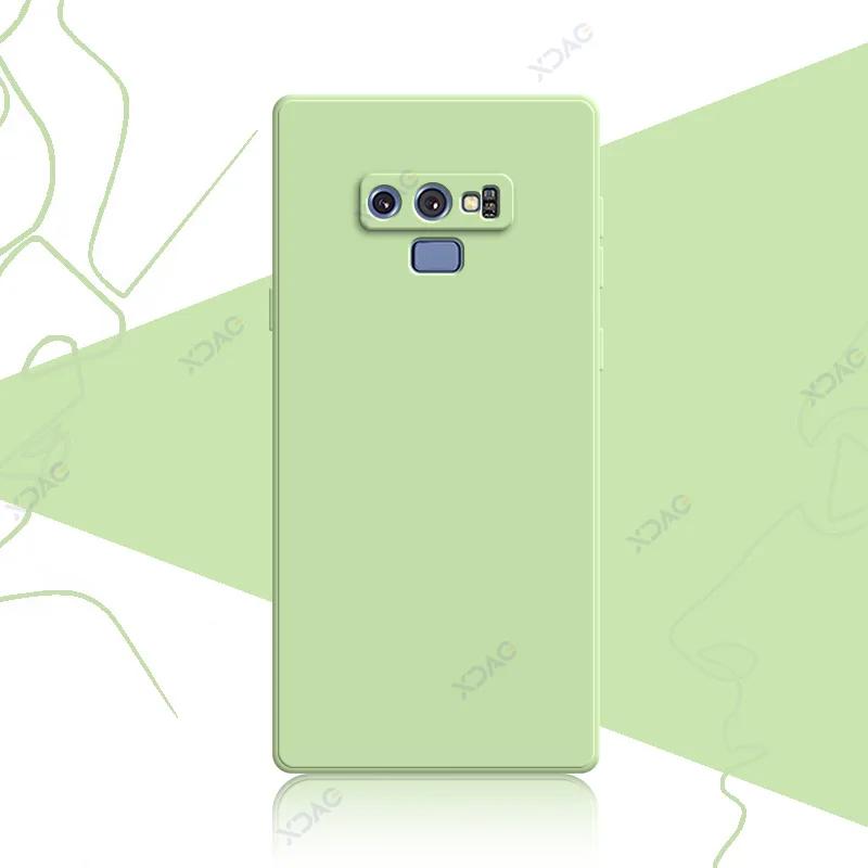 Luxury Square Liquid Silicon Cover Case for Samsung Galaxy Note 9 10 20 Plus Ultra 5G 360 Soft Phone Armor SamsungNote9