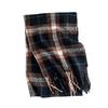 New Winter Retro Plaid Scarf for Girls Versatile Thickened and Warm Long Shawl Dual Purpose Double-sided Couple Scarf