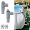 9-Piece Set (Includes 2 Valves, 6 Hose Clamps, 1 Roll Of Tape) Swimming Pool Accessories, Including A Stop Valve, Suitable For 32mm Hose Connections