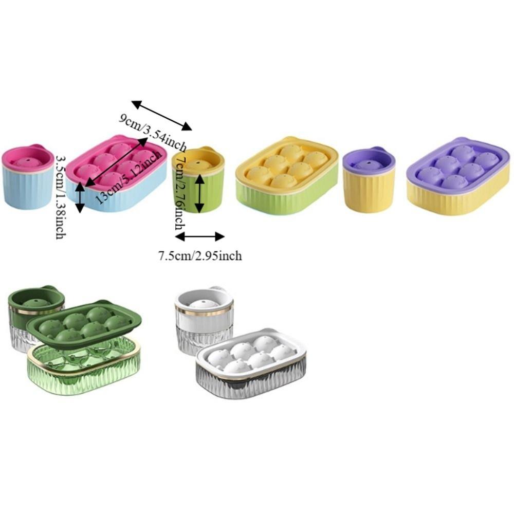 2PCS Silicone Refrigerator Ice Ball Mold Dust Lid Ice Sphere Mold Bar Ice Ball Maker  Easy To Demold