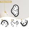 Melting Wall Clock Watch Bedroom Kitchen Decorative Gift Hanging Quiet for Party Farmhouse