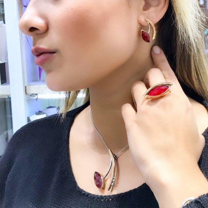 

Аутентичный комплект из серебра 925 пробы ручной работы Ra Eye Design