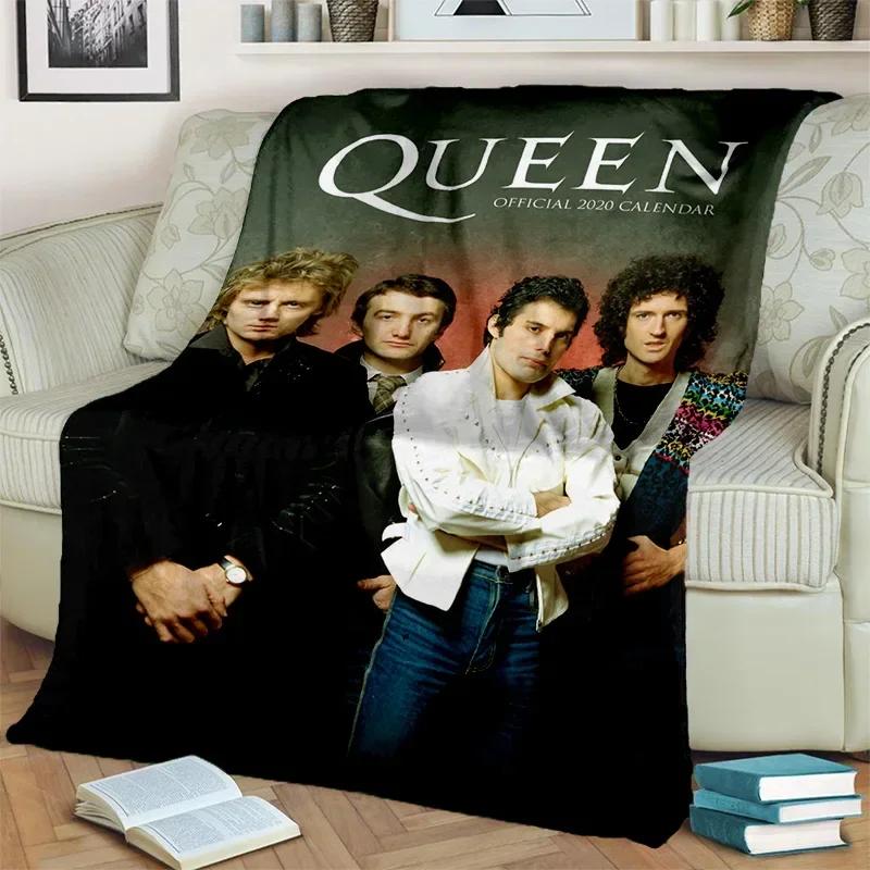 

3D ковдра Queen-Rock-Band Freddie Mercury, м яка ковдра для дому, спальні, ліжка, дивана, пікніка, подорожі, офісного ковдра, дитячого 50x60in