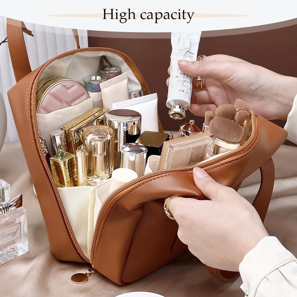 Premium Makeup Bag Shell Shape PU Cosmetic Bag Zipper Travel Wash Bag Shopping