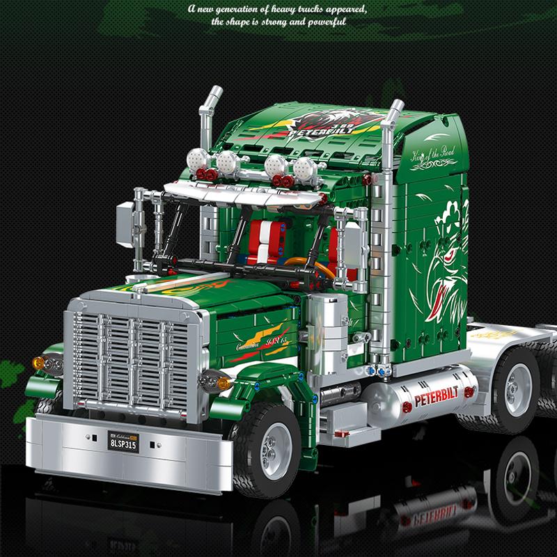 DISPONIBILE JJ9069 MOC Camion Trattore Tecnico Blocchi di Assemblaggio Modello Giocattoli per Bambini Set Regalo di Compleanno