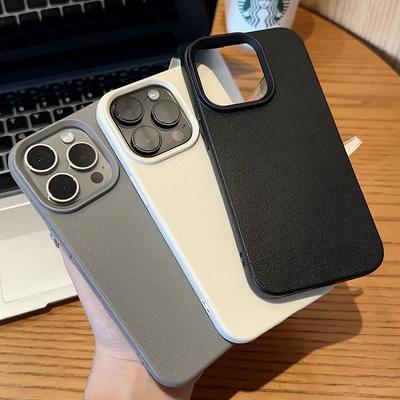 Luxus Matte Weiche Leder Süßigkeiten Handyhülle Für iPhone 17 16 15 14 Plus 13 12 11 Pro Max Schutz Stoßfest Silikonhülle