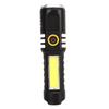 Telescopic Flashlight Strong Light TYPE C Charging Black with Silver Ring Telescopic Torch for