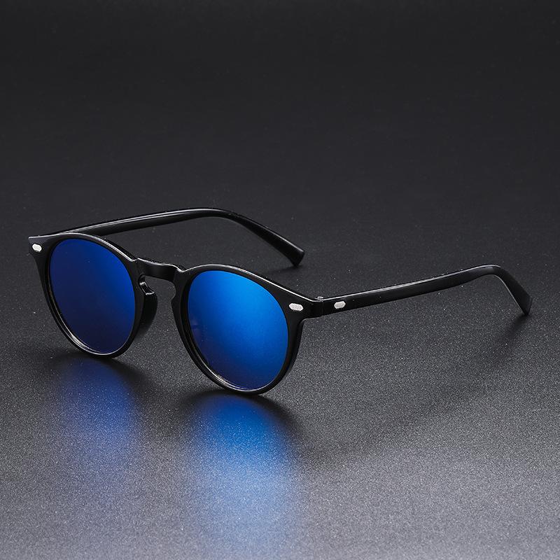 New Vintage Round Sunglasses UV400 Protection Sturdy Metal Frame Fashion Eyewear for Men Trendy Sunscreen Shades
