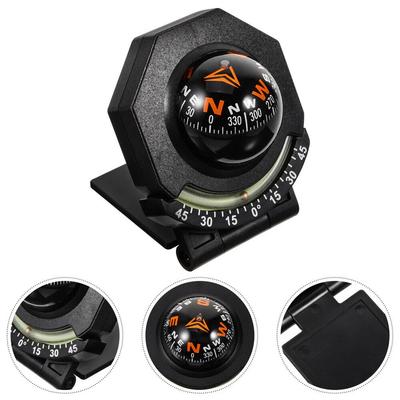 Brújula de coche 2 en 1 con inclinómetro bola guía plegable navegación de alta precisión Decoración de coche Accesorios interiores de coche