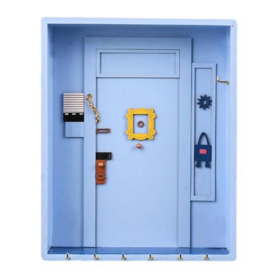 Wall Mount Key Holder Cute Door Frame Key Organizer with Multiple Hooks for Wall Entryway Bathroom Living Room Office Friendsip Gifts for TV Show