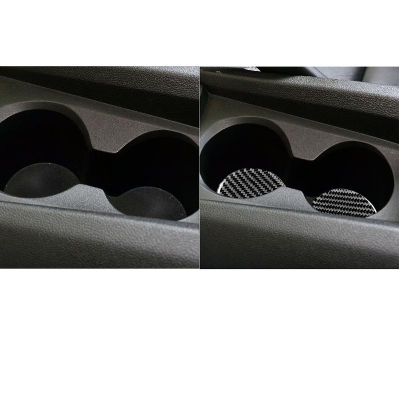 Real Soft Carbon Fiber Sticker For Chevrolet Camaro 2016 2017 2018  Water Cup Mat Decoration Accessories 2 PS