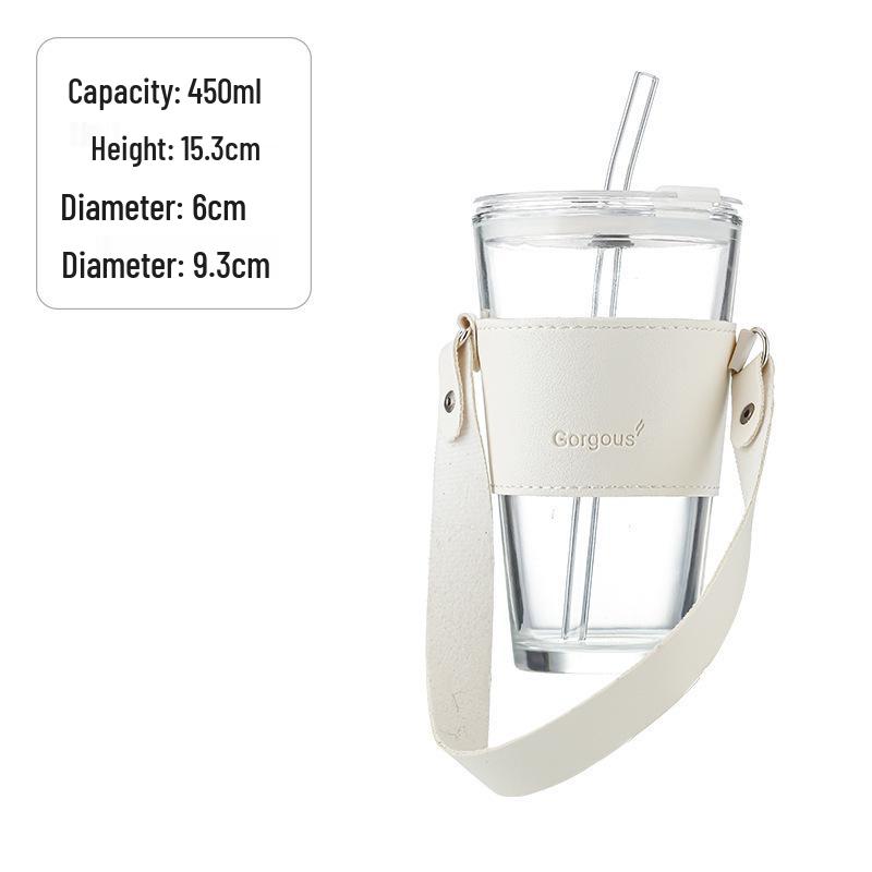 

Стеклянная чашка с дизайном оленя высокой ценности: Стильный бамбуковый сувенир-соломинка для кофе и напитков 401-500ml