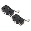 2PCS Micro Limit Switches Copper Conductor Silver Contact Hinge Roller Lever Switch NO+NC 250VAC