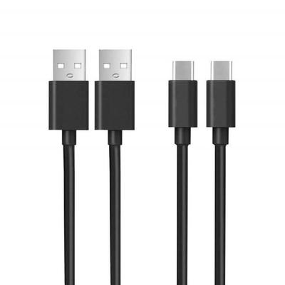 Set of 2 Black Braided USB Type C Cable, SUFOWVNO USB C Cable for Samsung Galaxy S8/S8 Plus,S9/S9 Plus, Huawei, Xiaomi, Honor