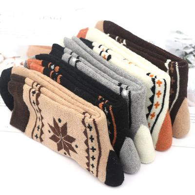 5pcs Women Wool Cashmere Lady Thick Winter Socks Warm Soft Solid Casual Socks