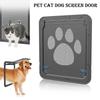 Plastic Pet Lockable Screen Door Magnetic Flap Self-Closing Pet Door Dog Flap Door  Home Garden