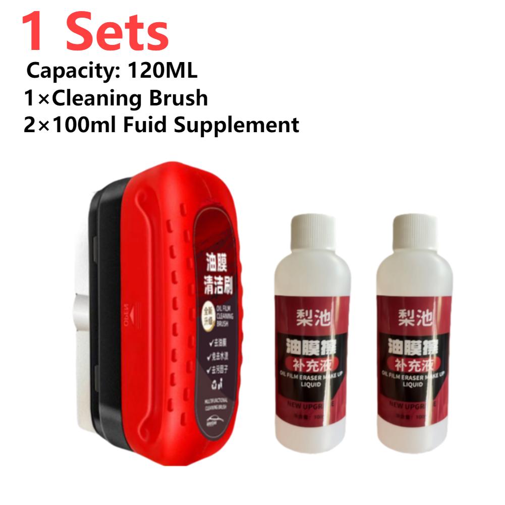 Car Glass Oil Film Remover Glass Polishing Compound Windshield Cleaner Car Glass Polishing Clear Window Auto Detailing Brush