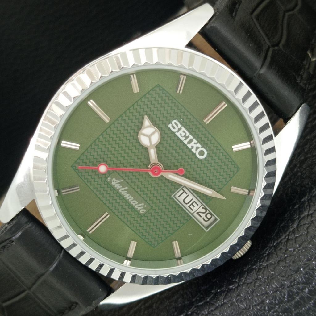 ОТРЕСТАВРИРОВАННЫЕ СЕЙКО АВТОМАТИЧЕСКИЕ 6309A ВИНТАЖНЫЕ ЯПОНСКИЕ МУЖСКИЕ ЧАСЫ С ЗЕЛЕНЫМ ЦИФЕРБЛАТОМ a443149-1