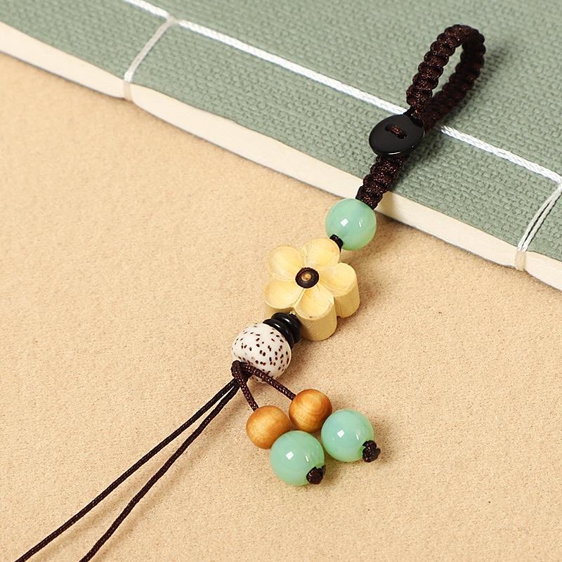 Handcrafted Jade Car Keychain & Phone Lanyard DIY Accessory