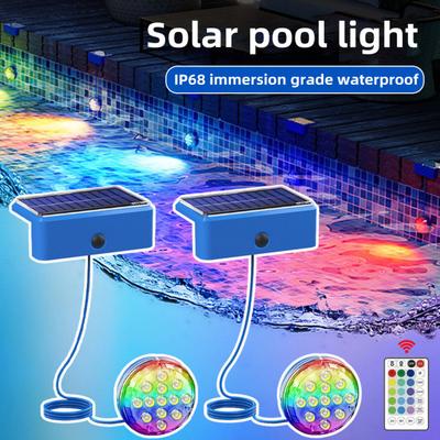 Lumière Solaire de Piscine Subaquatique avec Télécommande Étanche IP68 Lumière de Piscine