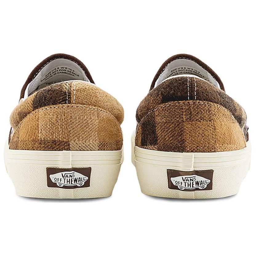 Vans Classic Slip-On Checkerboard Sweater - Brown Unisex Sneakers Sweater-Check-Brown VN0A2Z41BRO