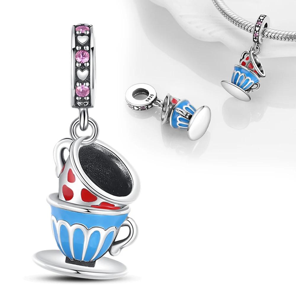 Coppercharm Afternoon Tea Series Donut Cake Coffee Wine Cup Fit Women'S Bracelet Making Jewelry Gift