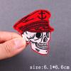 Punk Skull Embroidered Patches For Clothing Hip Hop Patch Iron On Patches For Clothes Grim Reaper Embroidery Patch Stripe Badges